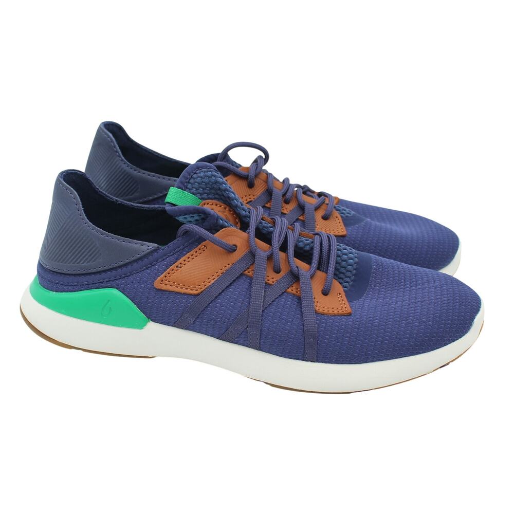 Olukai Mio Li Sneakers Mens 9.5 Blue Brown Mesh Athletic Outdoor Shoes